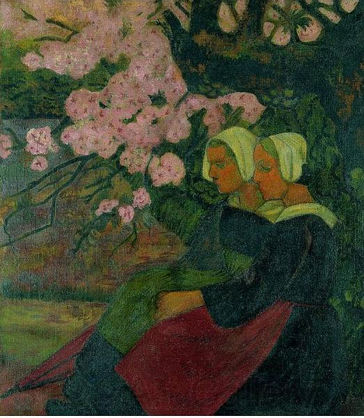 Paul Serusier Two Breton Women under an Apple Tree in Flower Spain oil painting art